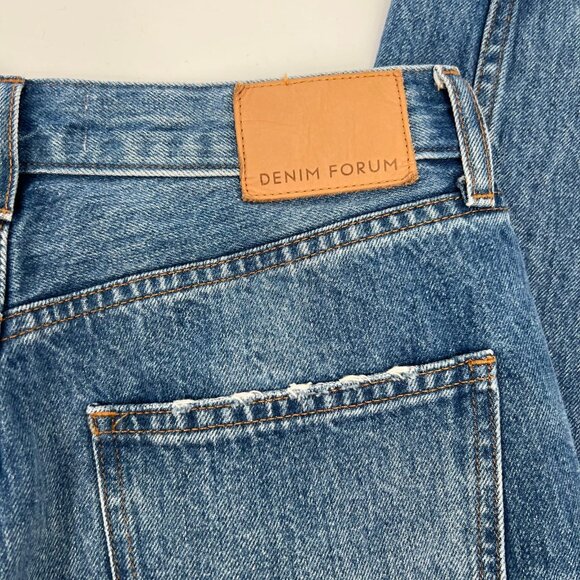 Denim Forum Blue Medium Wash Joni 90’s Hi-Rise Loose Jeans | Size 28 - Picture 6 of 10